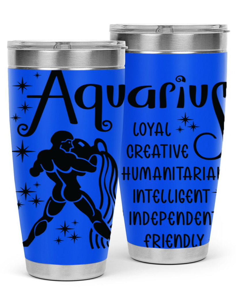 Aquarius 64#- zodiac- Tumbler