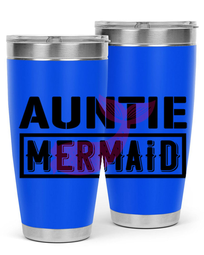 Auntie mermaid 18#- mermaid- Tumbler