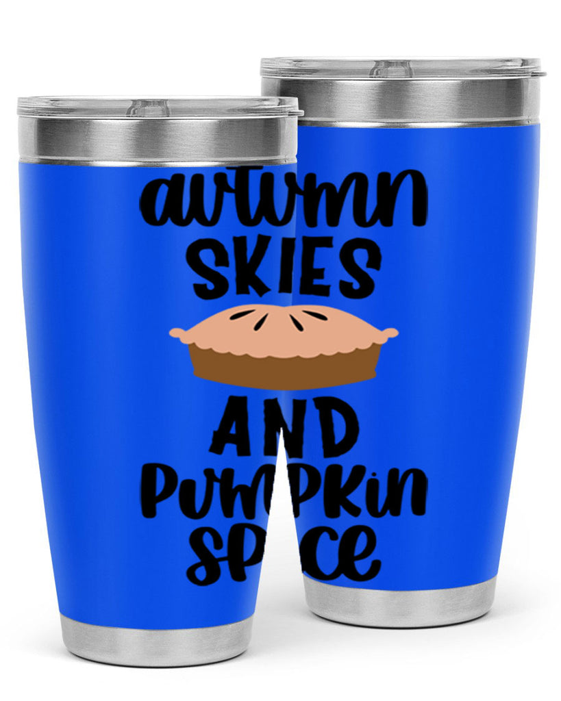 Autumn Skies And Pumpkin Spice 477#- fall- Tumbler