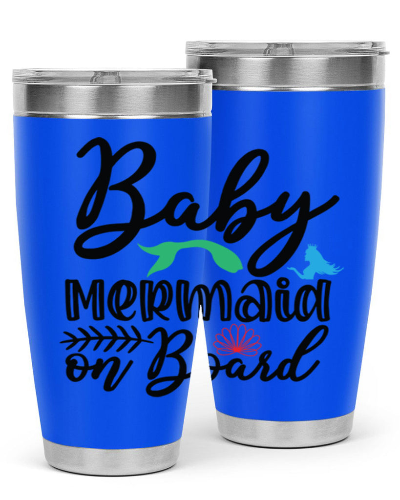 Baby Mermaid on Board 38#- mermaid- Tumbler