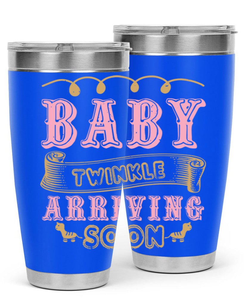 Baby Rwinkle arriving soon Style 48#- baby shower- tumbler