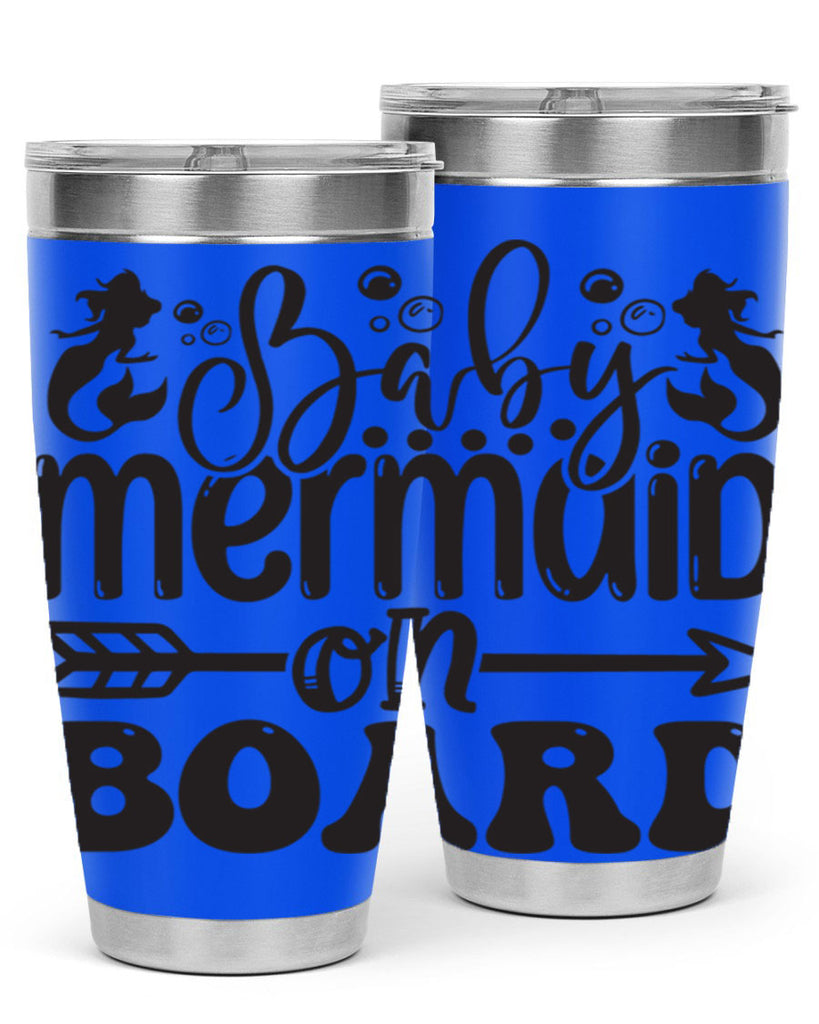 Baby mermaid on board 34#- mermaid- Tumbler