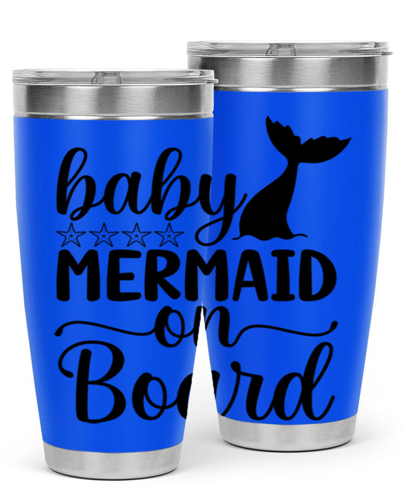 Baby mermaid on board 36#- mermaid- Tumbler