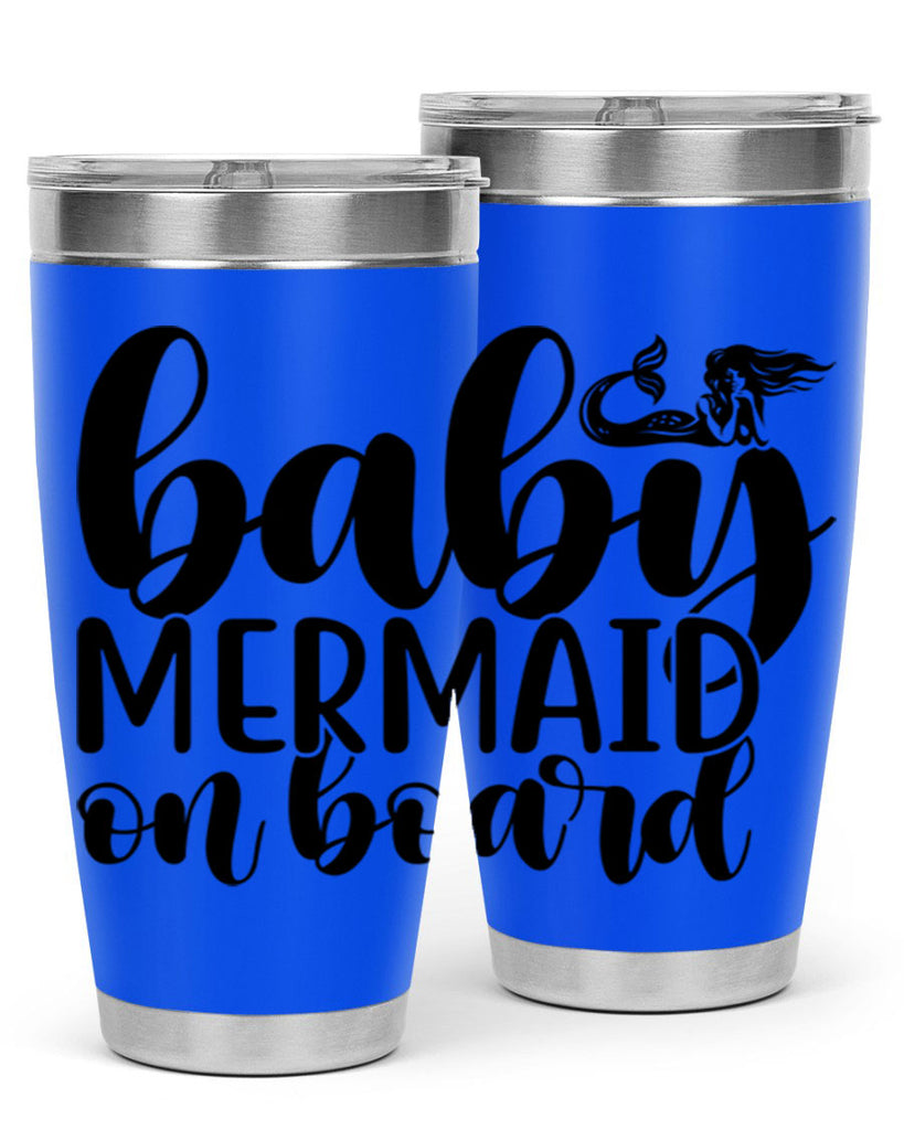 Baby mermaid on board 41#- mermaid- Tumbler