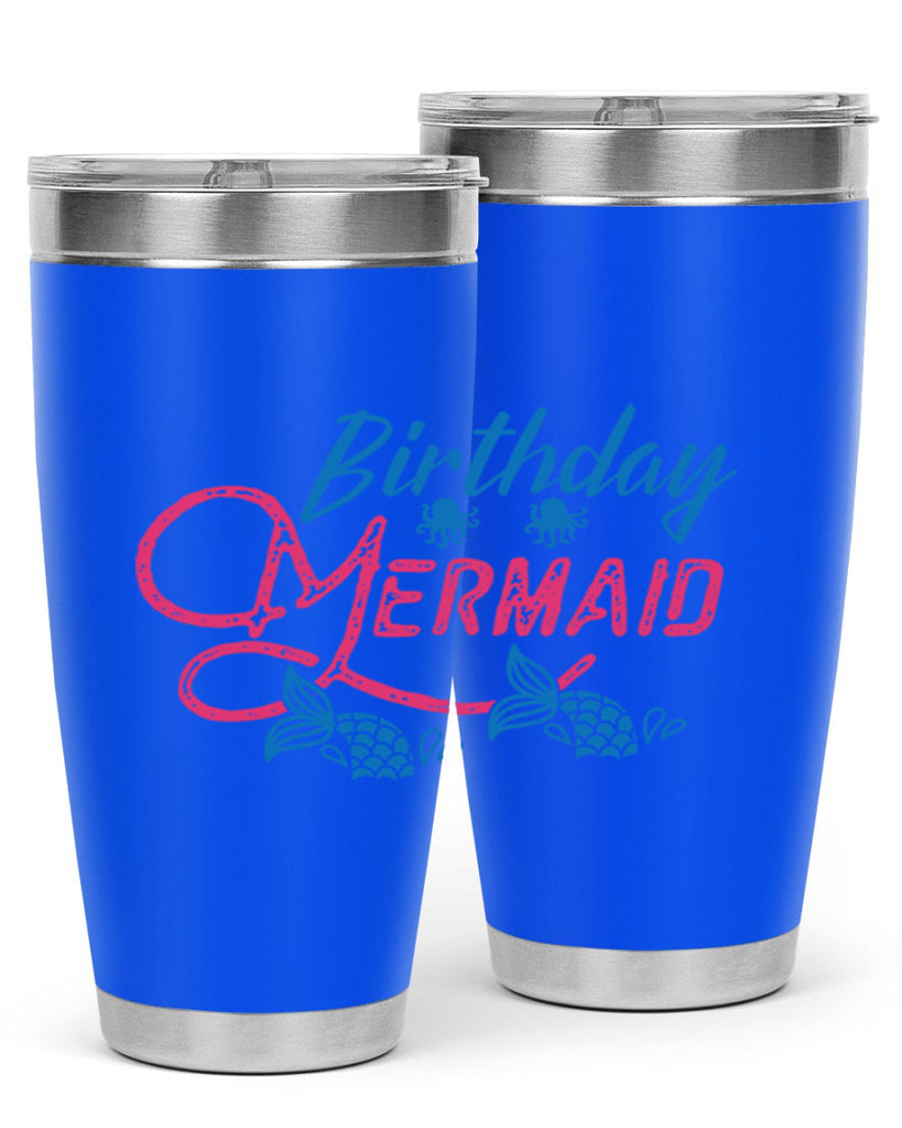 Birthday Mermaid 71#- mermaid- Tumbler