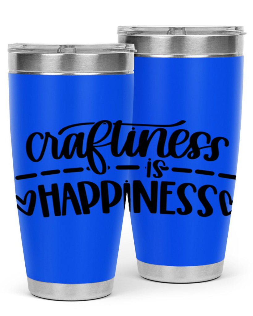 Craftiness Is Happiness 35#- crafting- Tumbler
