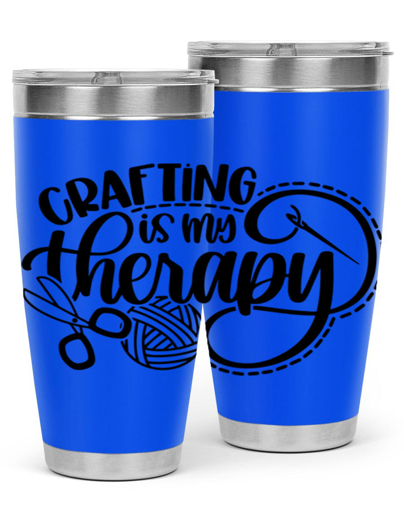 Crafting Is My Therapy 34#- crafting- Tumbler