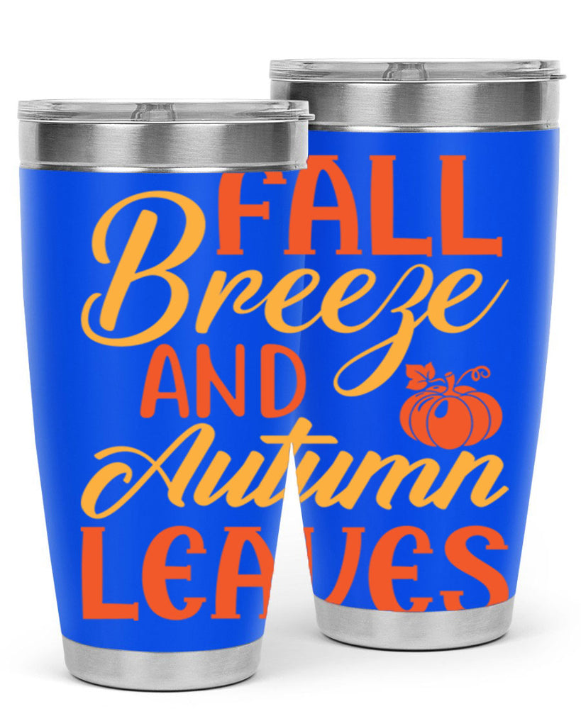 Fall Breeze and Autumn Leaves 92#- fall- Tumbler