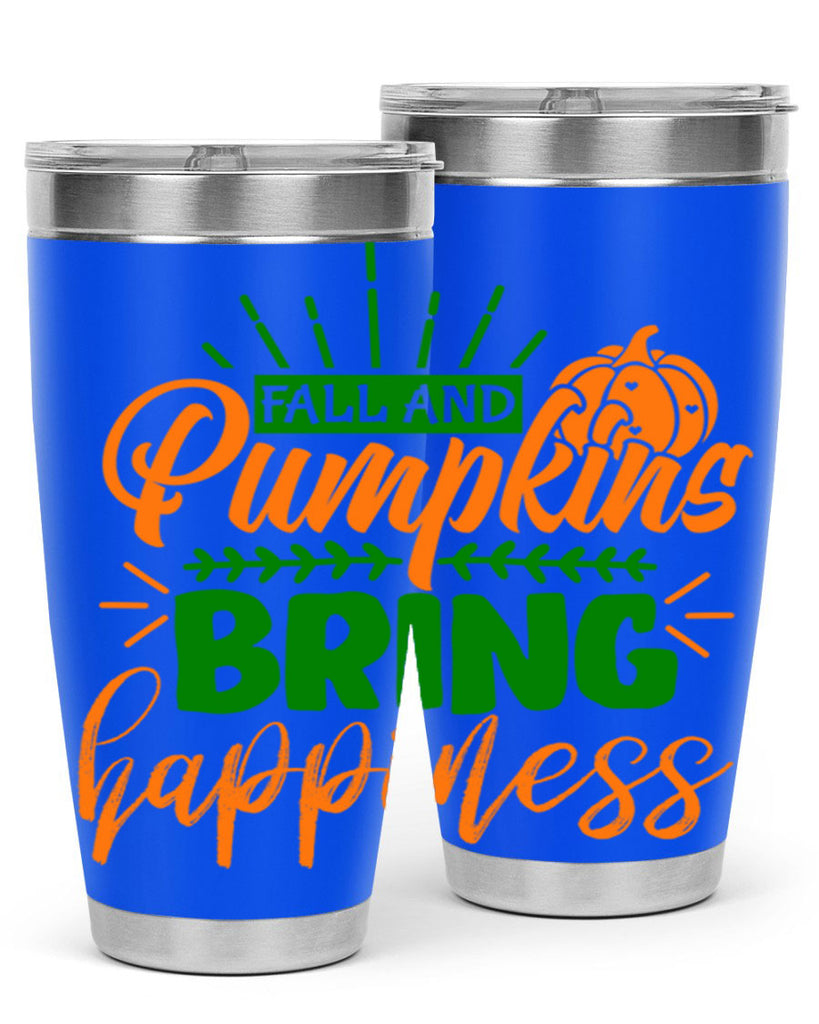 Fall and Pumpkins Bring Happiness 85#- fall- Tumbler