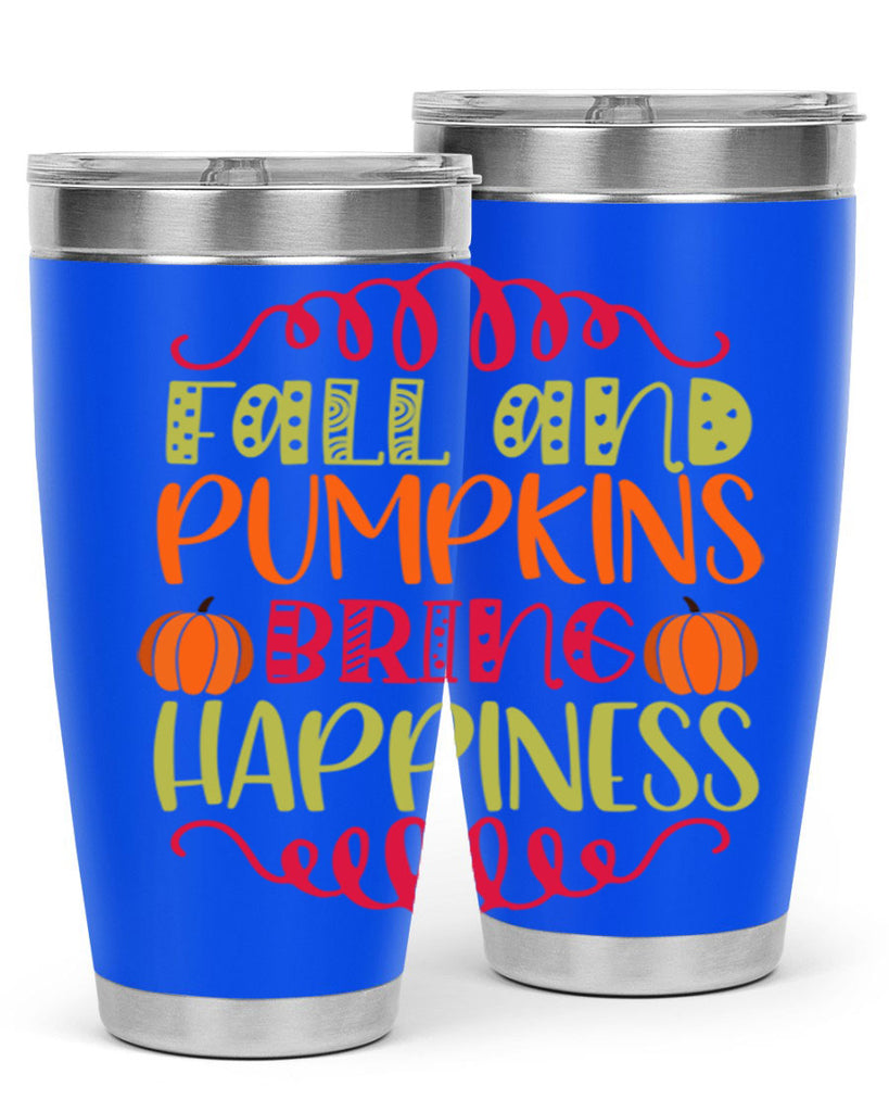Fall and Pumpkins bring Happiness 86#- fall- Tumbler