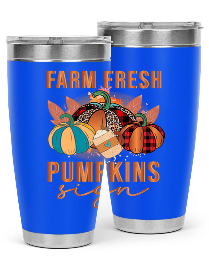 Farm Fresh Pumpkins Sign 175#- fall- Tumbler