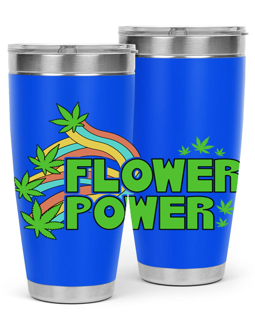 Flower Power Cannabis leaf 86#- marijuana- Tumbler