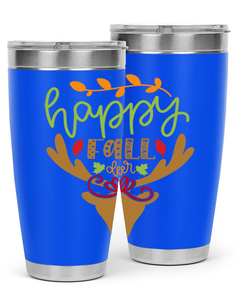 Happy Fall deer 219#- fall- Tumbler