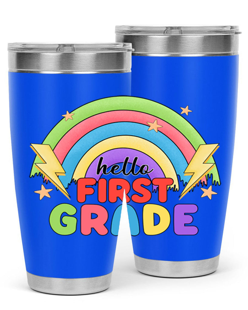 Hello 1st Grade Rainbow 13#- 1st grade- Tumbler