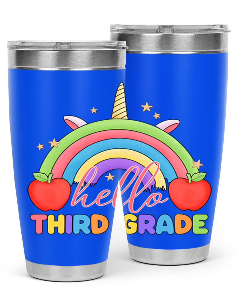 Hello 3rd Grade Unicorn Rainbow 13#- 3rd grade- Tumbler