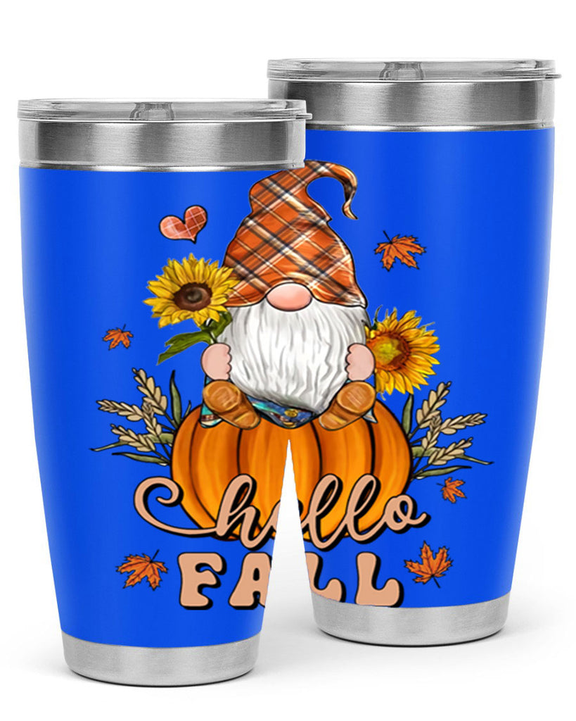 HelloFallAutumnGnome 298#- fall- Tumbler