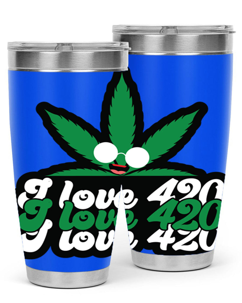 I love 420 123#- marijuana- Tumbler