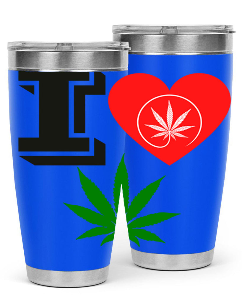 I love Cannabis heart 126#- marijuana- Tumbler