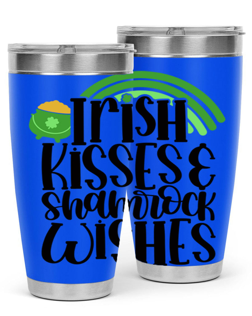 Irish Kisses Shamrock Wishes Style 80#- St Patricks Day- Tumbler