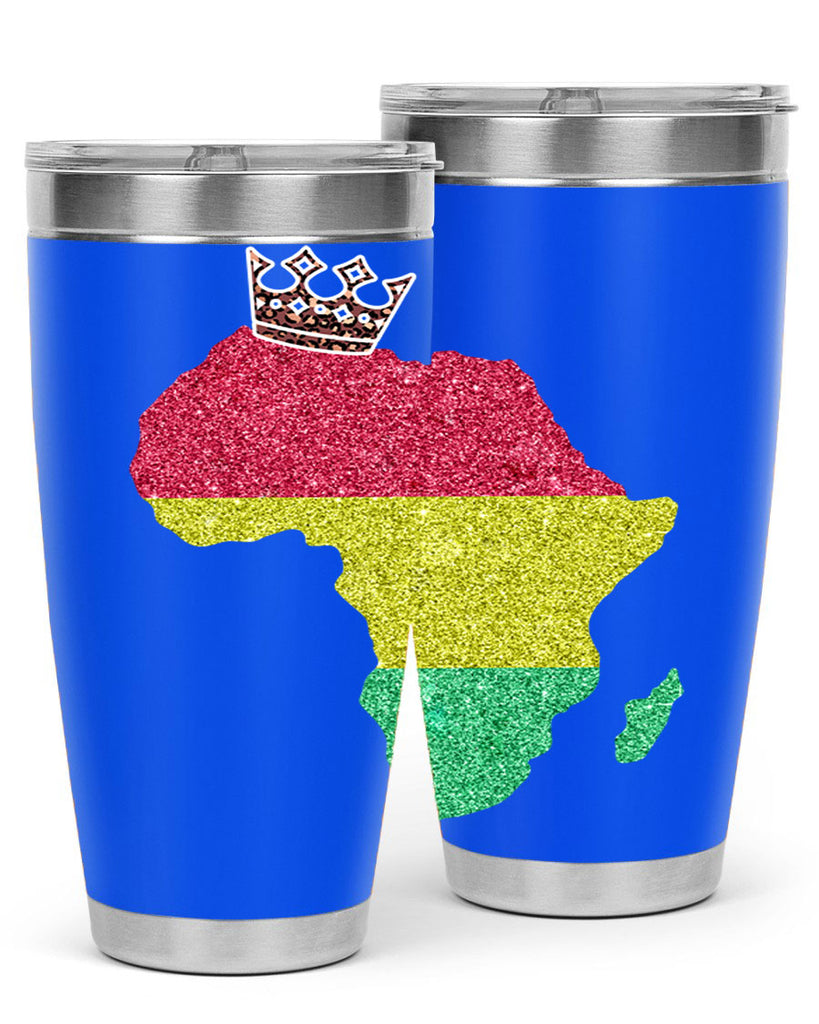 Juneteenth Crown Africa Flag 6#- Juneteenth- tumbler