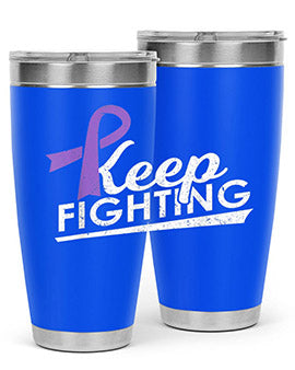 Keep Fighting Alzheimers Epilepsy Warrior Awareness Ribbon 189#- alzheimers- Tumbler