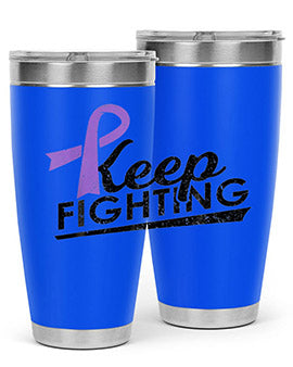 Keep Fighting Alzheimers Epilepsy Warrior Awareness Ribbon 190#- alzheimers- Tumbler