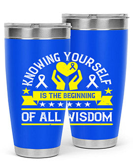 Knowing yourself is the beginning of all wisdom Style 38#- self awareness- Tumbler