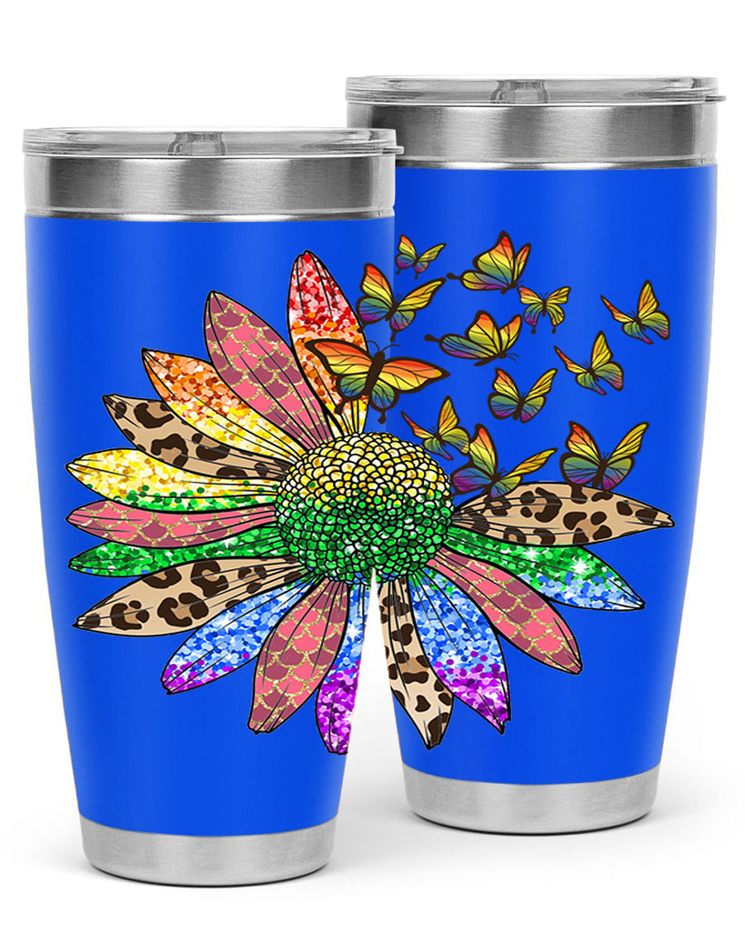 Lgbt Butterfly Sunflower  Png 52#- lgbt- Tumbler