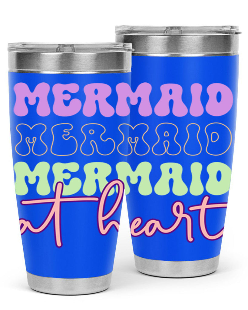 Mermaid At Heart 394#- mermaid- Tumbler