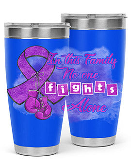 No One Figh Alone AlzheimerS Awareness 200#- alzheimers- Tumbler