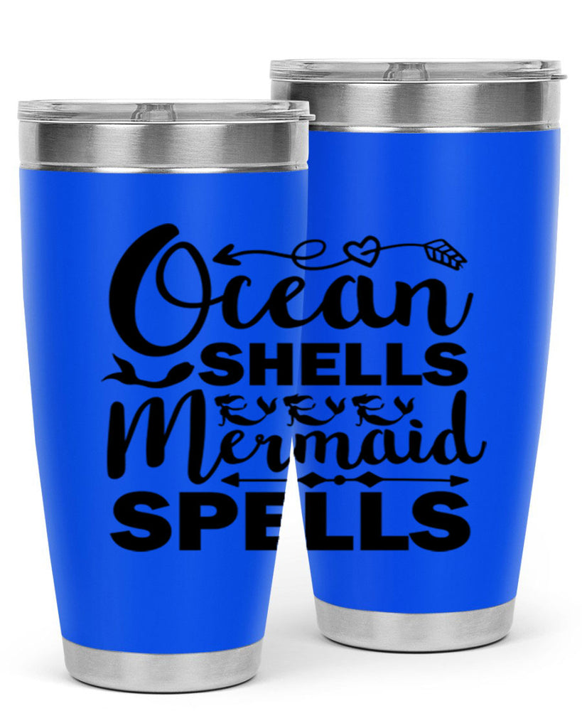 Ocean Shells Mermaid Spells 521#- mermaid- Tumbler