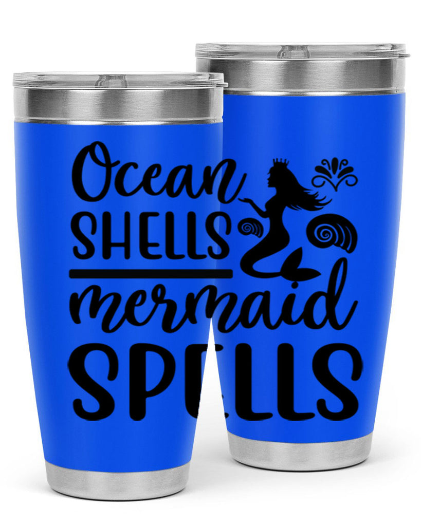 Ocean shells mermaid spells 522#- mermaid- Tumbler