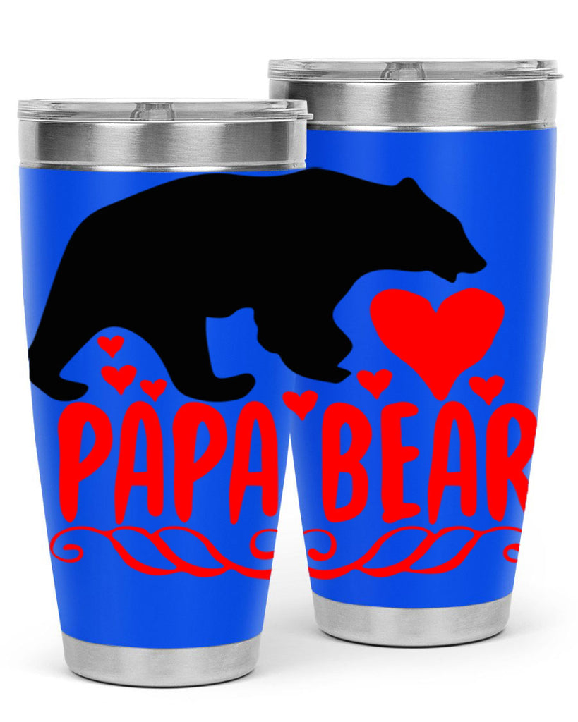 Papa bear 22#- grandpa - papa- Tumbler