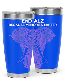 Purple Elephant Alzheimer Awareness 211#- alzheimers- Cotton Tank