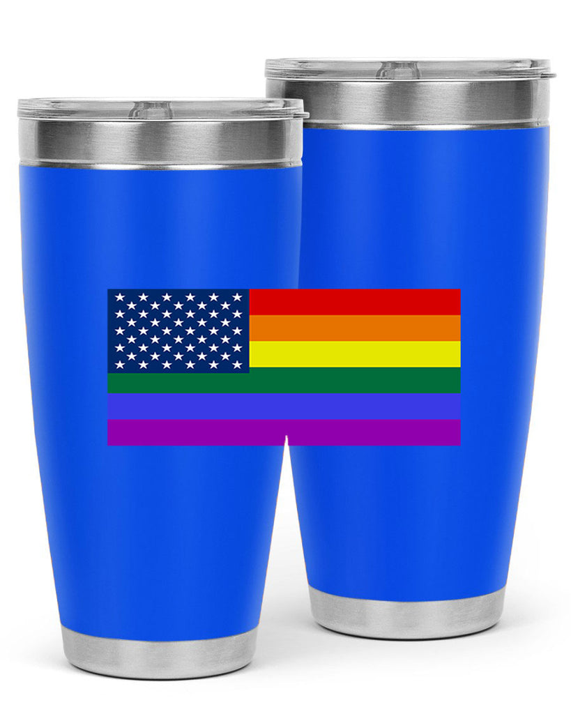 Rainbow american flag 11#- lgbt- Tumbler
