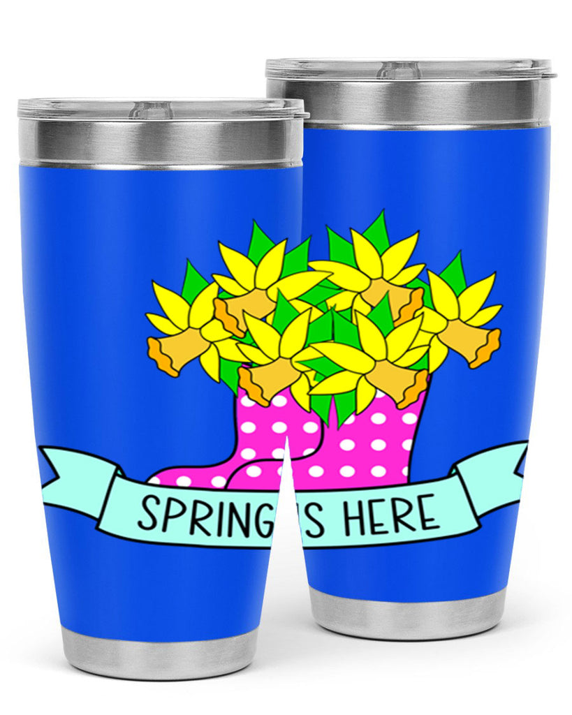 Spring is here daffodil rainboots442#- spring- Tumbler