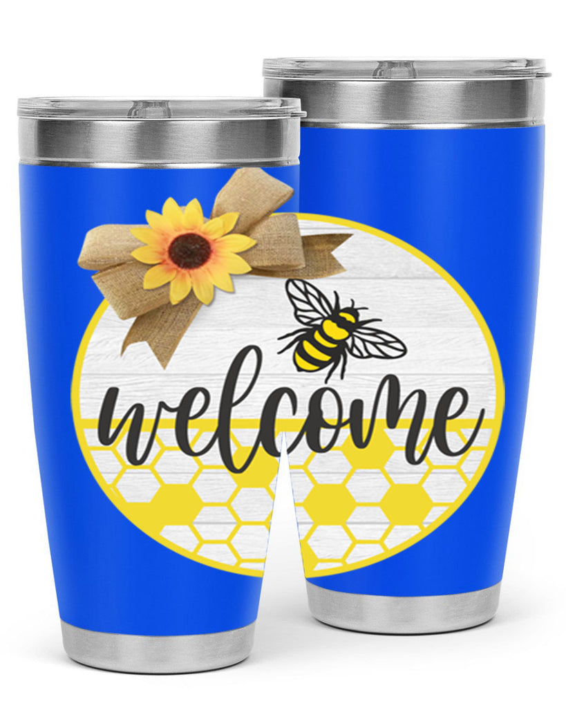 Welcome Bee and hive Mockup566#- spring- Tumbler