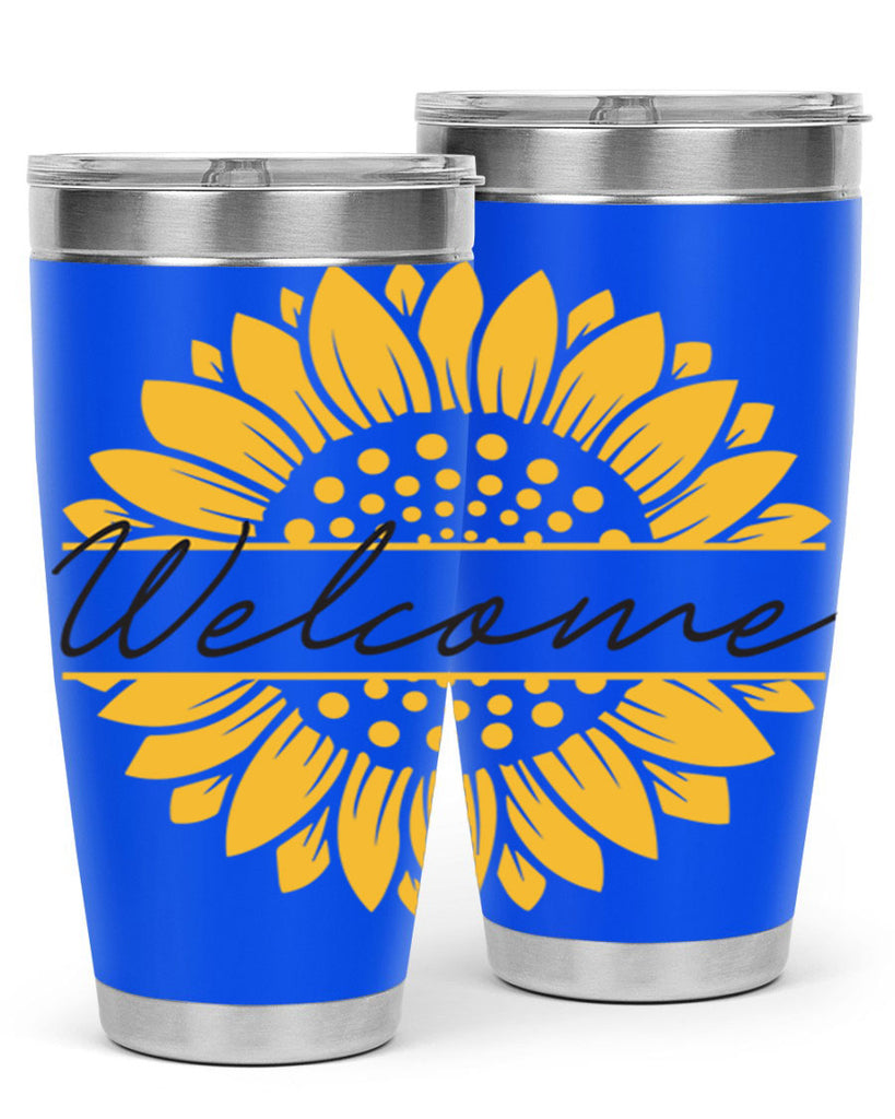 Welcome Sunflower585#- spring- Tumbler