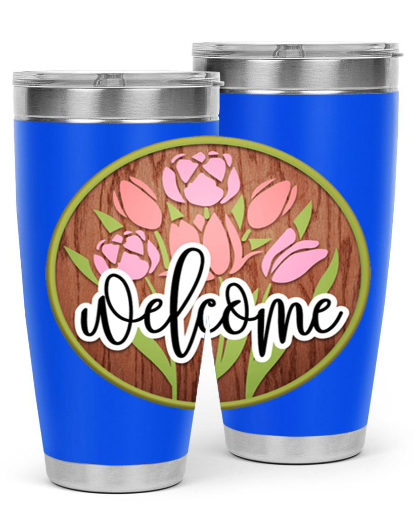 Welcome flowers bouquet Mockup570#- spring- Tumbler