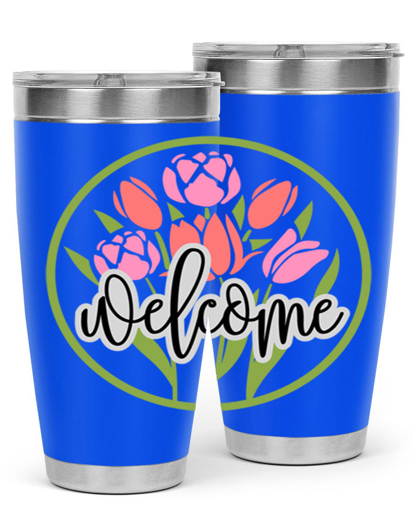 Welcome flowers bouquet571#- spring- Tumbler