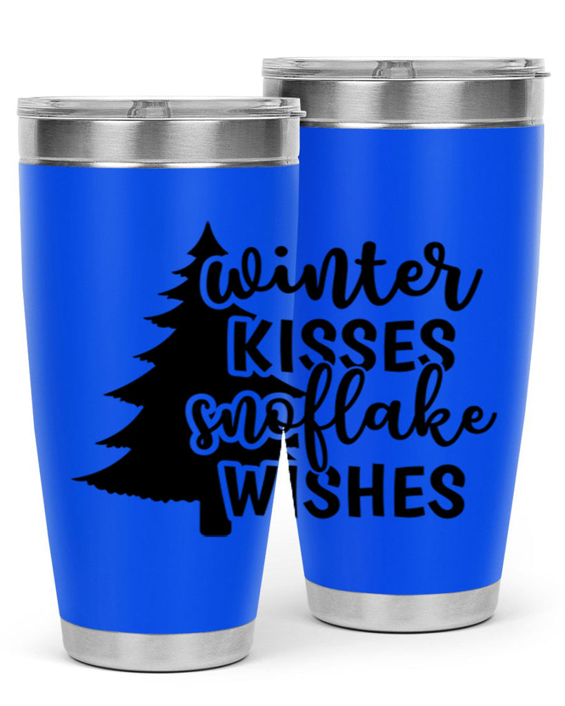 Winter Kisses Snoflake Wishes518#- winter- Tumbler