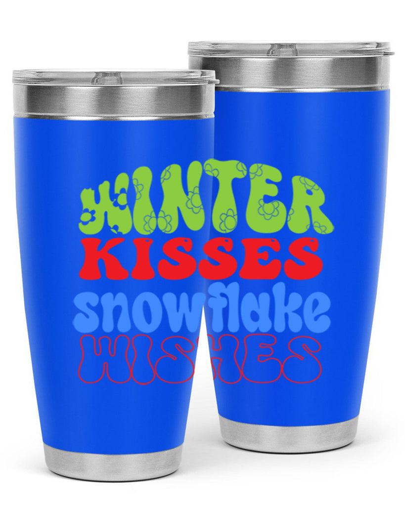 Winter kisses snowflake wishes 520#- winter- Tumbler