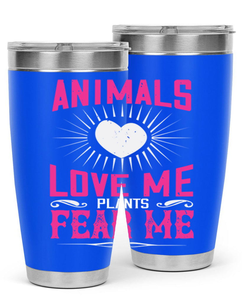 animals love me 102#- vegan- Tumbler