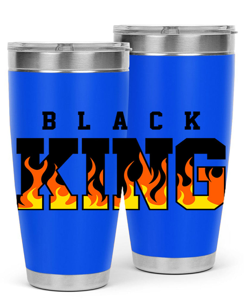 black king flames 232#- black words phrases- Cotton Tank