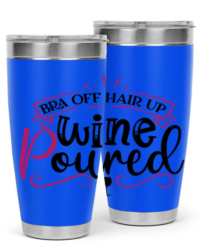 bra off hair up wine poured 206#- wine- Tumbler