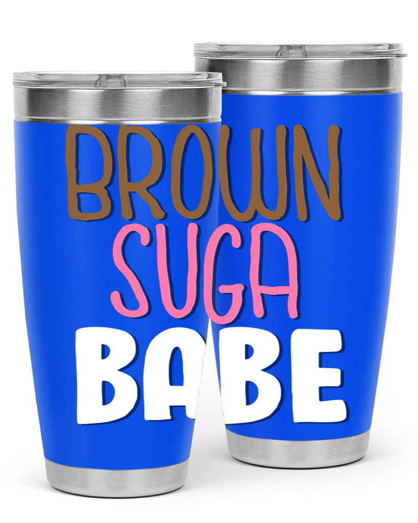 brown suga babe 190#- black words phrases- Cotton Tank