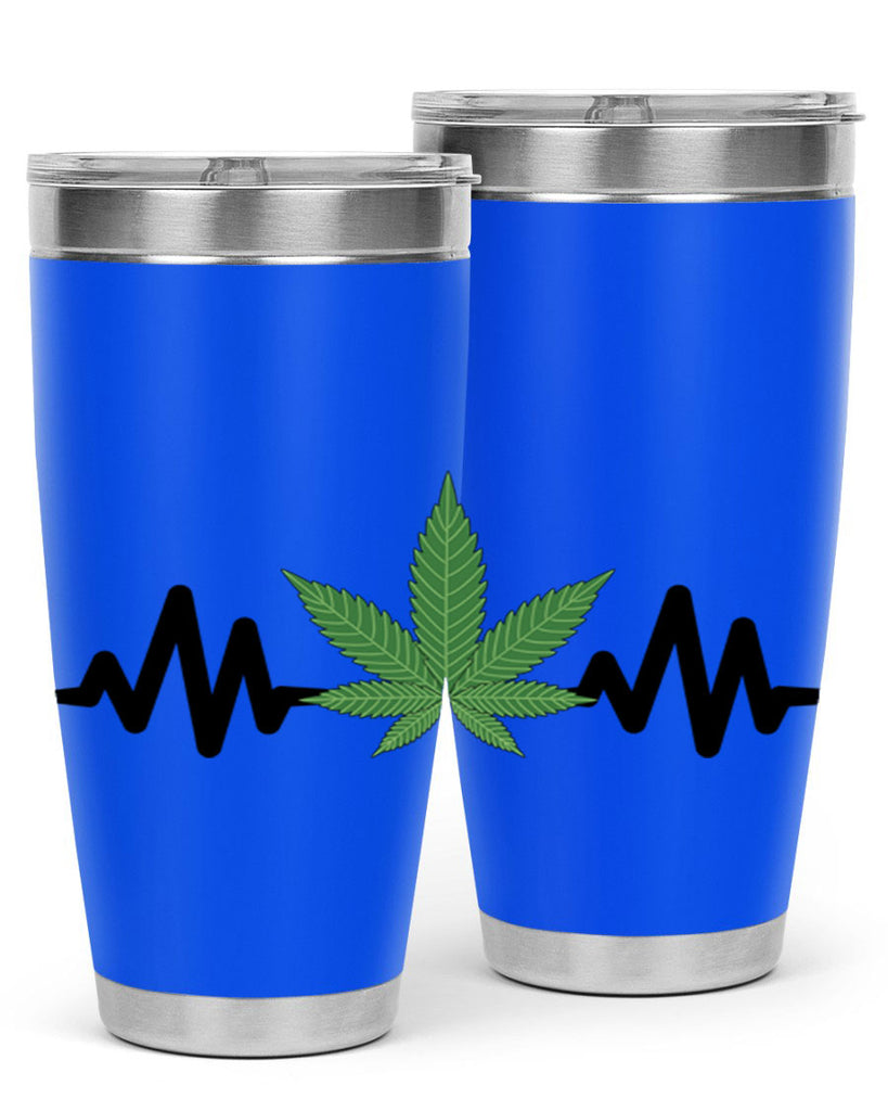 cannabis heartbeat 46#- marijuana- Tumbler