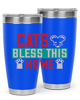 cats bless this home Style 36#- cat- Tumbler