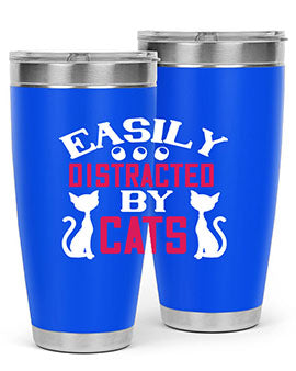 easily distracted by cats Style 46#- cat- Tumbler