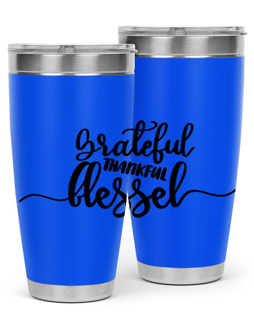 grateful thankful blessed 56#- thanksgiving- Tumbler